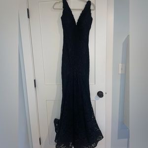 Jovani lace black size 0 formal dress